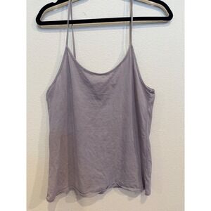 NWT Unsubscribed 100% Cotton Cami Tank Top XS Lavender Minimalist Made in USA